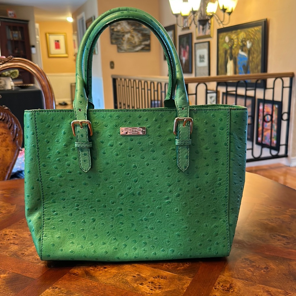 Green croc Kate Spade purse